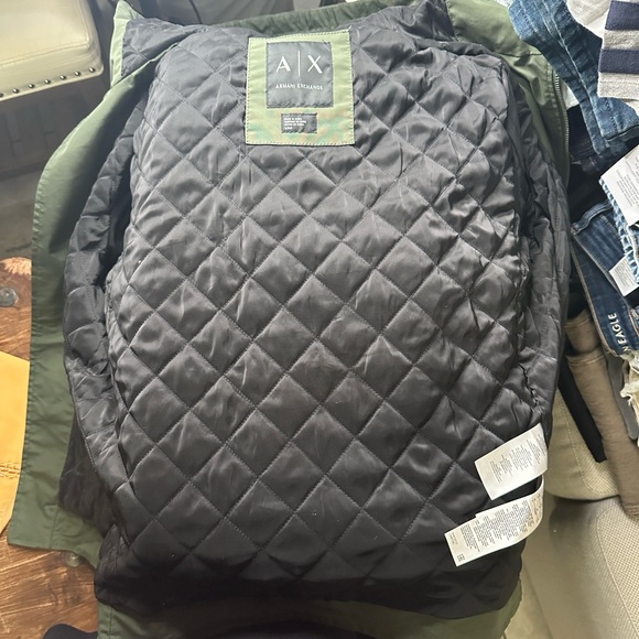 Armani Exchange Olive and Black Quilted Jacket - Picture 6 of 8